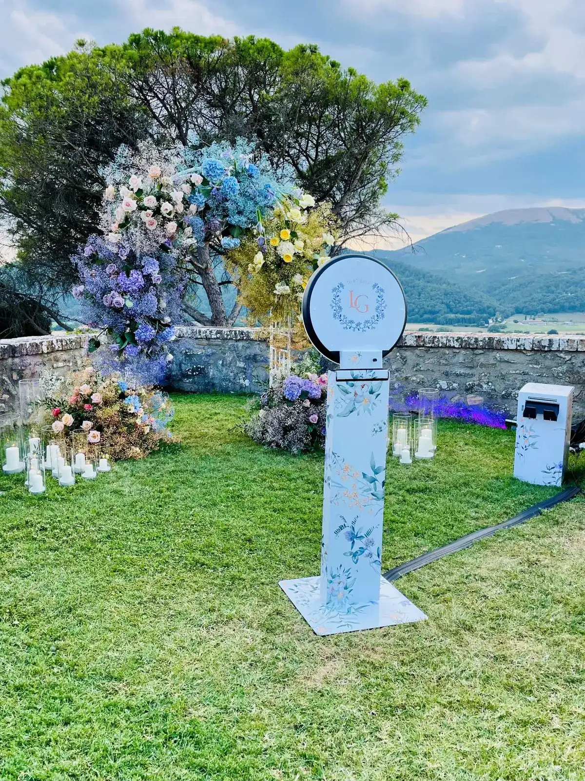 Premium Photo Booth set up for a lakeside wedding