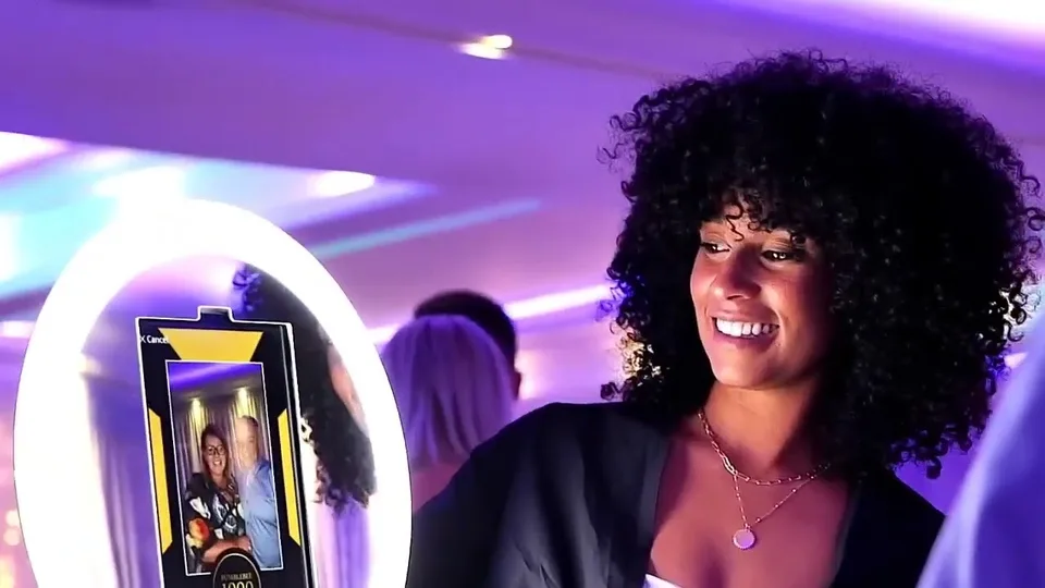 Portable roaming photo booth for events and festivals - SelfieBoost video